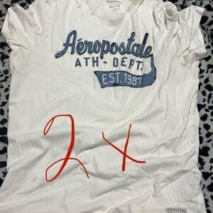Aeropostale Men's White Graphic T-Shirt